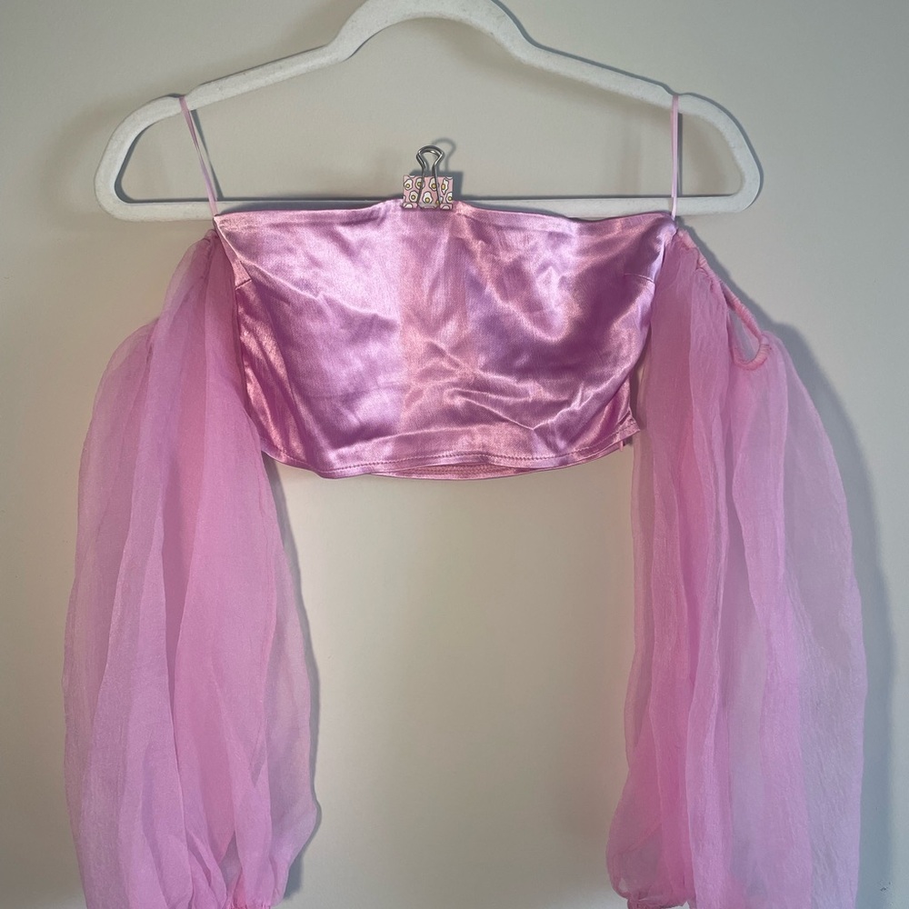 Zara Pink Satin Top